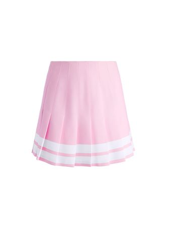 Carter Pleated Varsity Stripe Mini Skirt In Varisty Stripe | Alice And Olivia