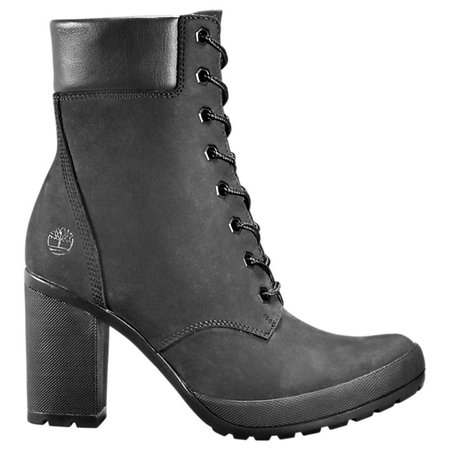 dark grey heels boots