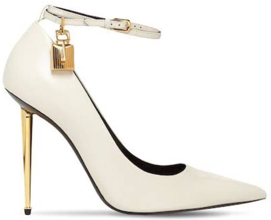 TOM FORD 105MM PADLOCK LEATHER PUMPS