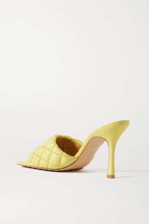 Yellow Quilted leather mules | Bottega Veneta | NET-A-PORTER