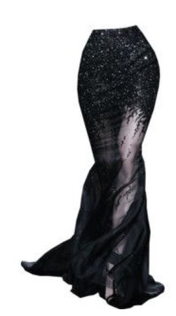 long black sheer skirt sparkle