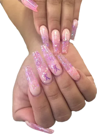 nails pink acrilicnails baddie outfit...