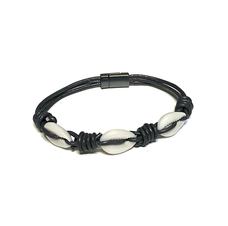 Cowrie Leather Bracelet
