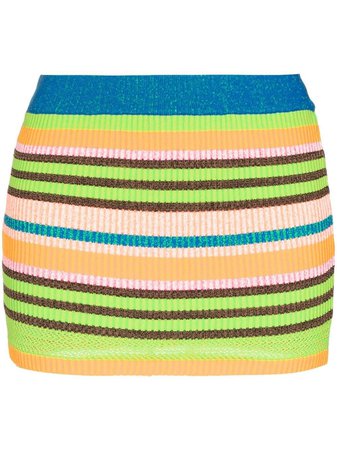 AGR Striped rib-knit Skirt - Farfetch