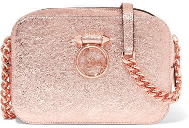 Rubylou Metallic Textured-leather Shoulder Bag - Pink