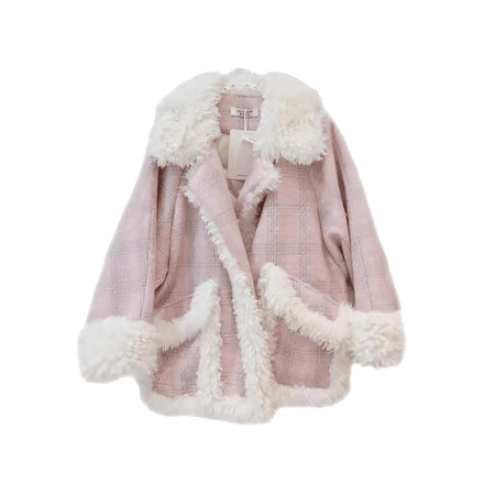 pink sherpa coat