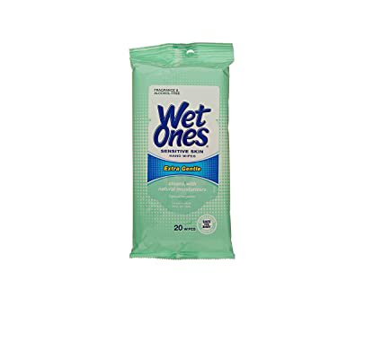Amazon.com: Wet Ones Wipes for Hands & Face, 20 Count Travel Pack (Pack of 5) 100 Wipes Total (Sensitive) : Health & Household