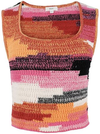 A.L.C. Brayden Patterned intarsia-knit Top - Farfetch