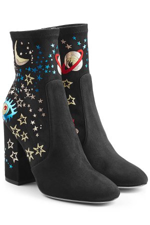Printed Suede Ankle Boots Gr. IT 37.5