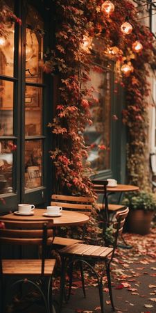 fall aesthetic coffee shop cafe
