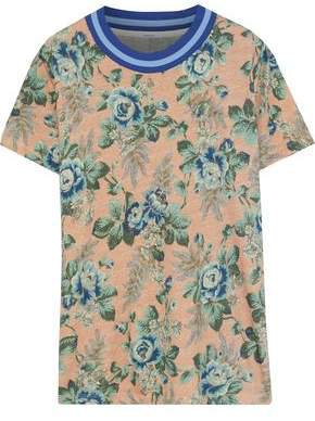 Tempest Floral-print Linen And Cotton-blend T-shirt