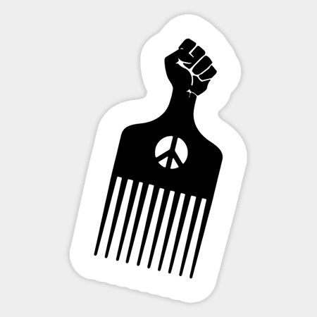 Black Fist Afro Pick, Black Culture, Black History, Black Lives Matter - Black History - Sticker | TeePublic