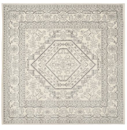 beige grey white rug