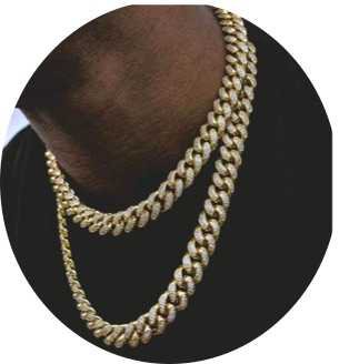 double chain gold