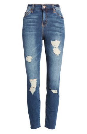 Band of Gypsies Lola Ripped High Waist Skinny Jeans | Nordstrom