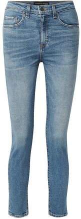 Faded High-rise Skinny Jeans