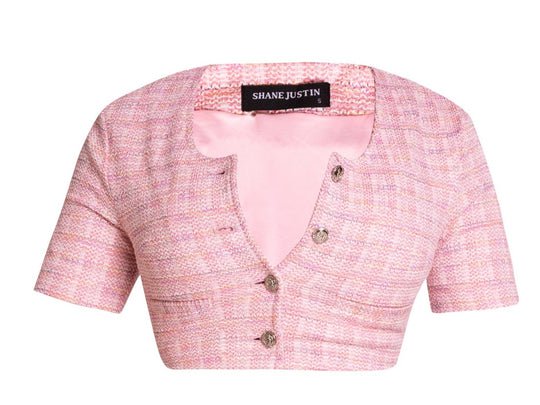 London Falls Pink Tweed Jacket – DT BV