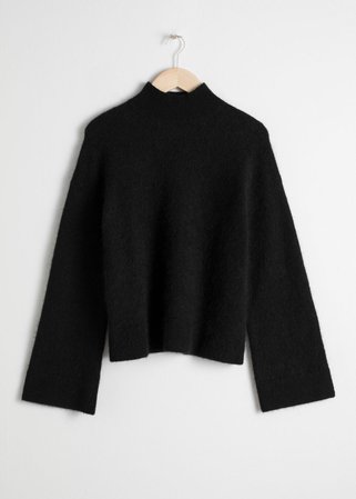 Bell Sleeve Turtleneck Sweater - Black - Sweaters - & Other Stories