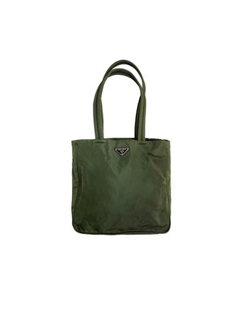 Prada Green Nylon Tote Bag — INTO ARCHIVE