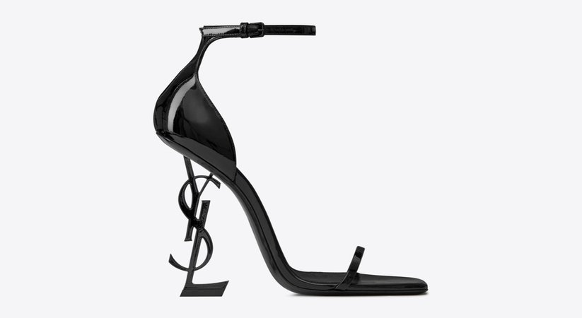 All black ysl heels