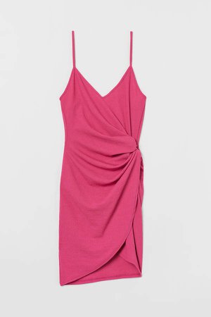 Short Wrap Dress - Pink
