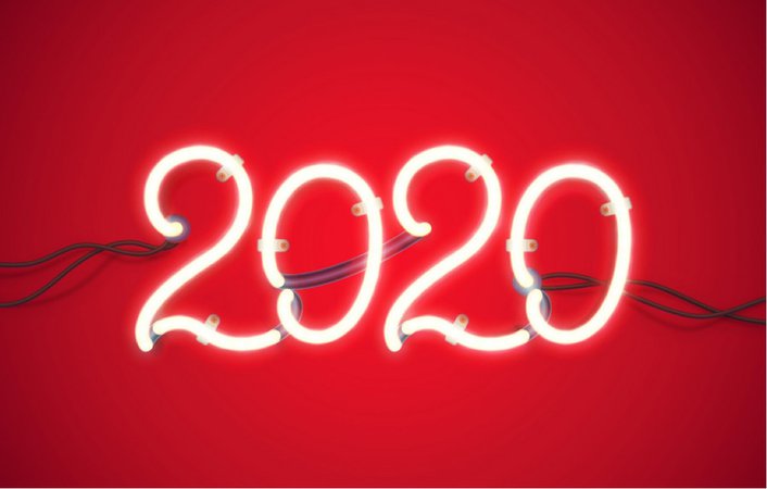 2020 neon sign