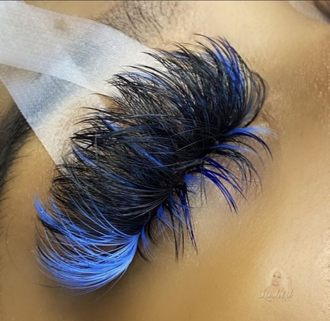 Blue and Black Lashes