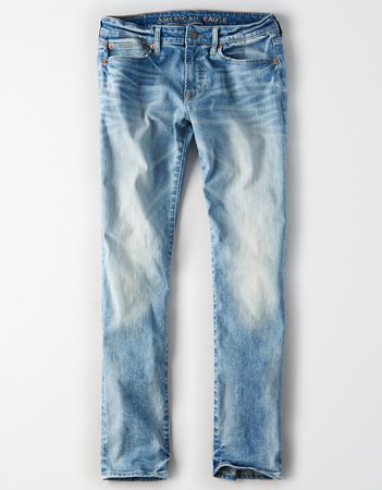 AE Ne(X)t Level Slim Straight Jean, Light Wash | American Eagle Outfitters