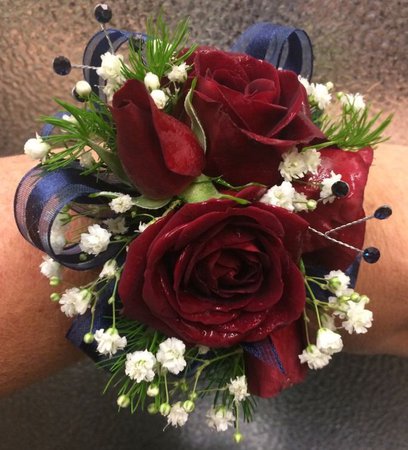 Red & Blue Prom Corsage