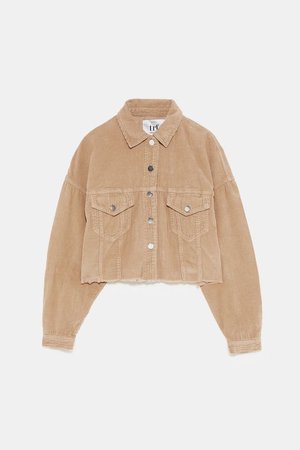 brown crop jacket