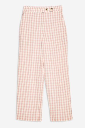 Gingham Peg Trousers | Topshop pink