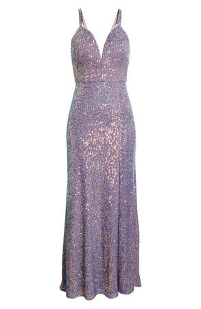 Morgan & Co. Sequin Embellished Gown | Nordstrom