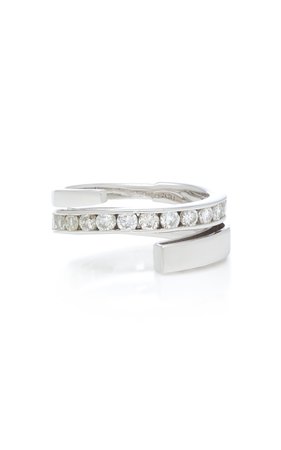 Lynn Ban Jewelry Sterling Silver Diamond Coil Ring