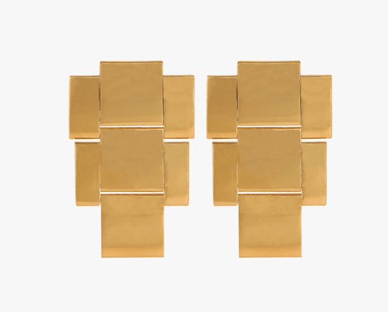 Balmain-Gold-tone brass maxi chain earrings