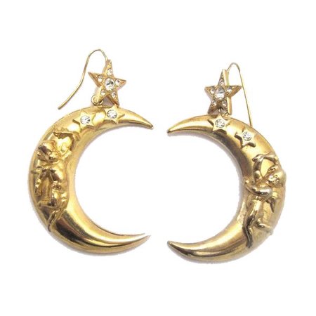 star and moon earrings
