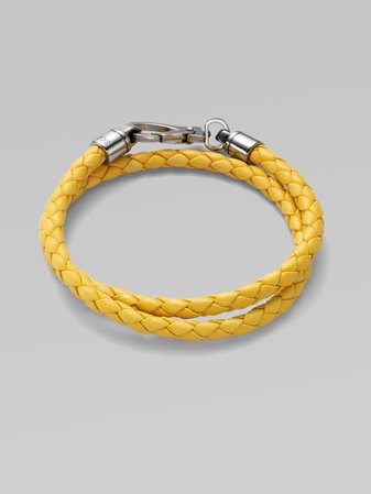 mens yellow leather bracelet - Google Search