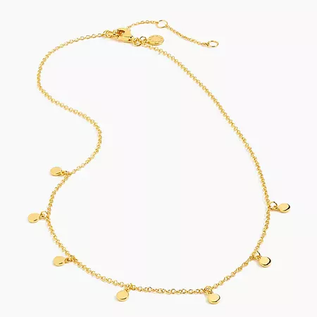 Women's Demi-Fine 14K Gold-Plated Dot Charm Necklace - Women's Jewelry | J.Crew