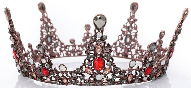 Black and Red Queen crown