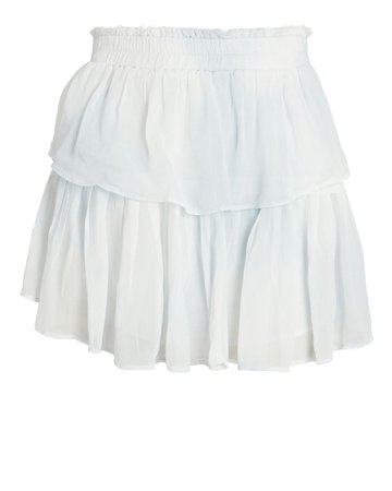LoveShackFancy Tiered Ruffled Mini Skirt | INTERMIX®