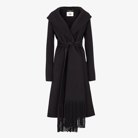 Black wool coat - COAT | Fendi