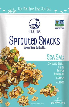 Sprouted Snacks Sea Salt | Blue Bike® - $6.99 per bag - Erin Baker's®