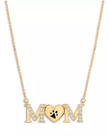 Bloomingdale's Diamond "Dog Mom" Pendant Necklace in 14K Yellow Gold, 0.20 ct. t.w. - 100% Exclusive | Bloomingdale's