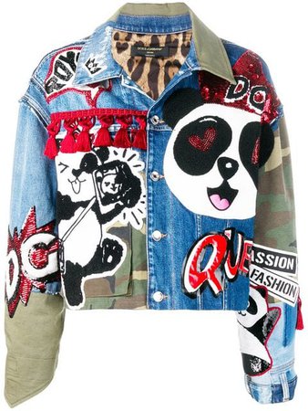 Dolce & Gabbana Panda camouflage denim jacket $4,616 - Buy Online - Mobile Friendly, Fast Delivery, Price