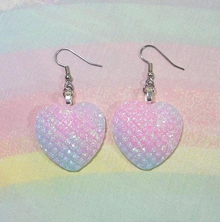 Fairy Kei Heart Earrings