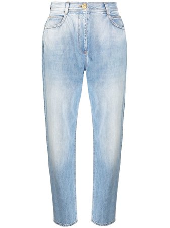 Balmain light-wash straight-leg Jeans - Farfetch