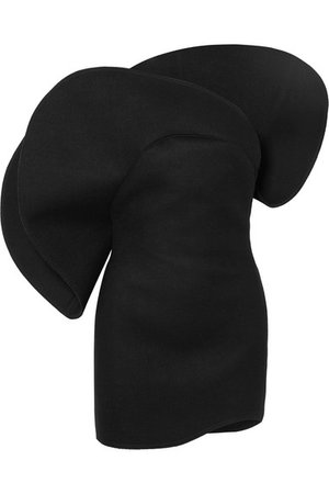 SAINT LAURENT One-shoulder wool mini dress