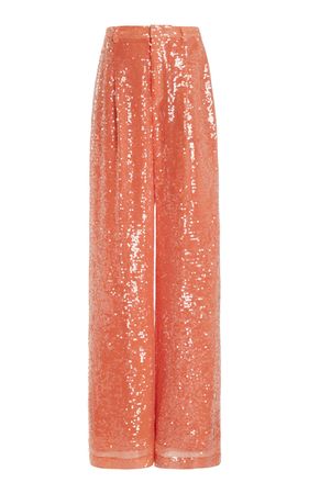 Relaxed Pleated Sequin Pants By Lapointe | Moda Operandi