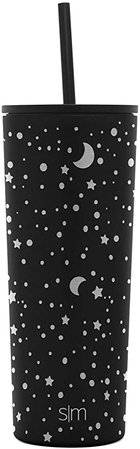 Amazon.com: Simple Modern Classic Insulated Tumbler with Straw and Flip or Clear Lid Stainless Steel Water Bottle Iced Coffee Travel Mug Cup, 24oz Lid & Flip, Pattern: Carrara Marble: Home & Kitchen