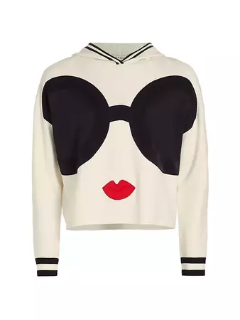 Shop Alice + Olivia Oscar Saceface Double Knit Pullover Sweater | Saks Fifth Avenue