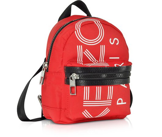 Kenzo Red Kenzo Sport Mini Logo Backpack at FORZIERI